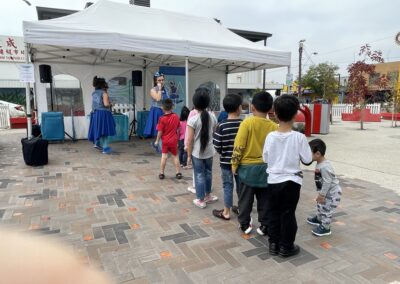 Kids standing in a line
